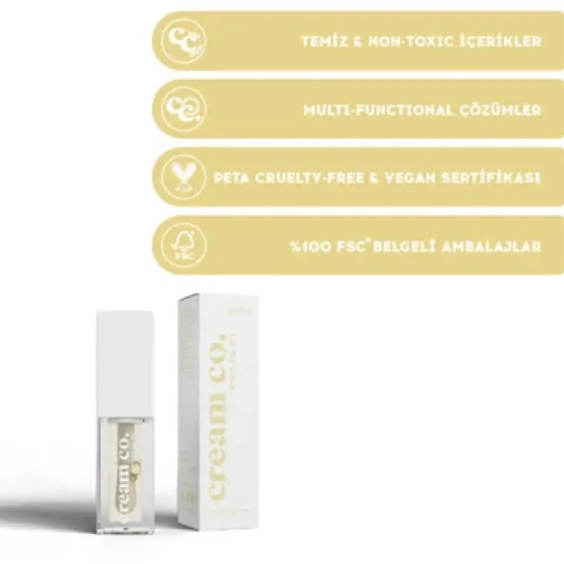 Lip Oil Gloss | Dudak Parlatıcısı Nemlendirici Dudak Yağı | Vanilya Aromalı | E Vitamini