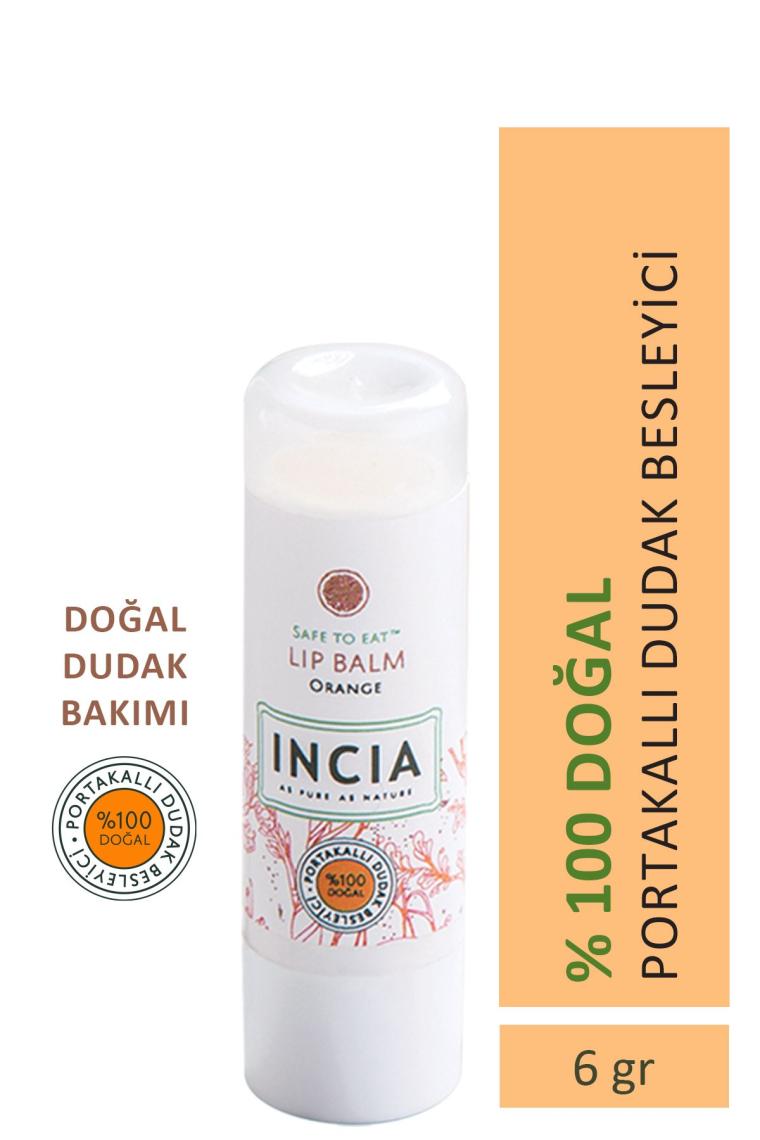 %100 Doğal Dudak Besleyici Portakal Bitkisel Nemlendirici Dudak Bakım Kremi 6 G