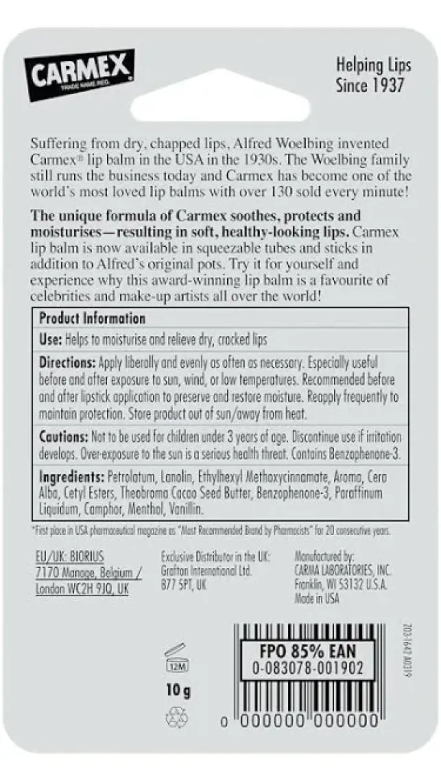 Carmex Lip Balm Çilek Dudak Kremi 10GR