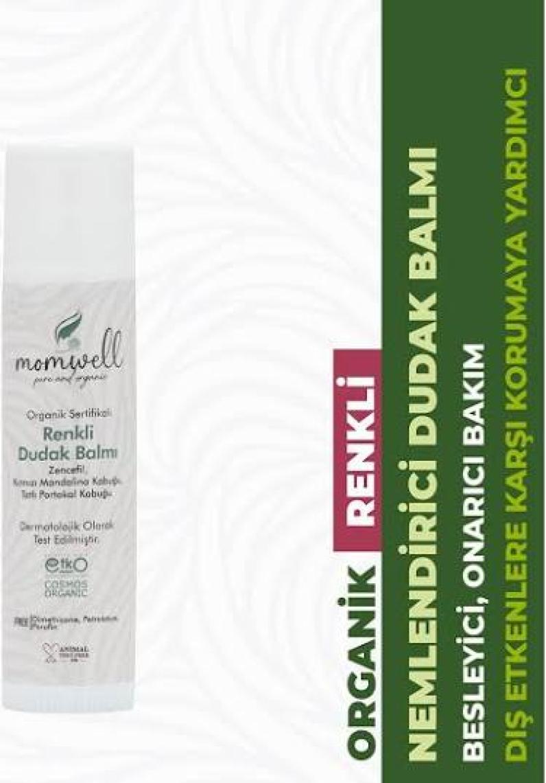 Momwell Organik Renkli Dudak Balmı 5ml