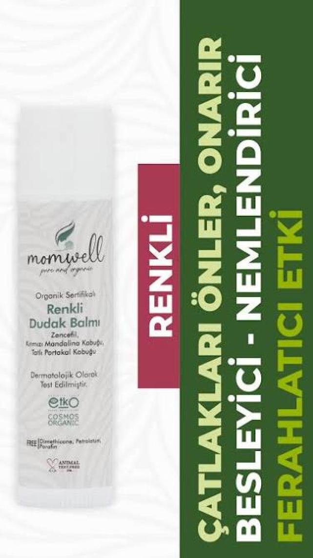 Momwell Organik Renkli Dudak Balmı 5ml