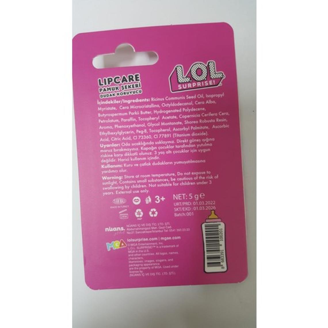 Lol Suprise Lol Lıpcare Dudak Koruyucu Pamuk Şekerli