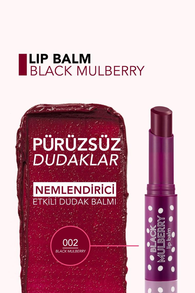 Shea Ve Kakao Yağı Içeren Renkli Dudak Nemlendiricisi (KARADUT) - Lip Balm - 002 - 8690604555376