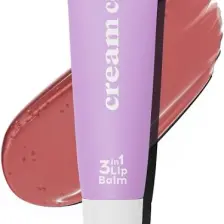 Cream Co. Nemlendirici Parlatıcı 3in1 Lip Balm | Dudak Bakım | Cupcake Rose Gülkurusu Hyaluronik Asit Seramid
