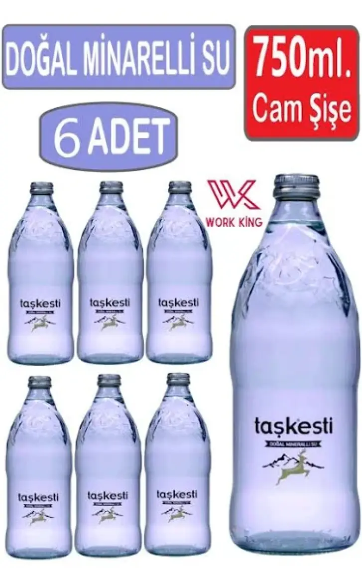 Doğal Mineralli Su Cam Şişe 750 ml 12li