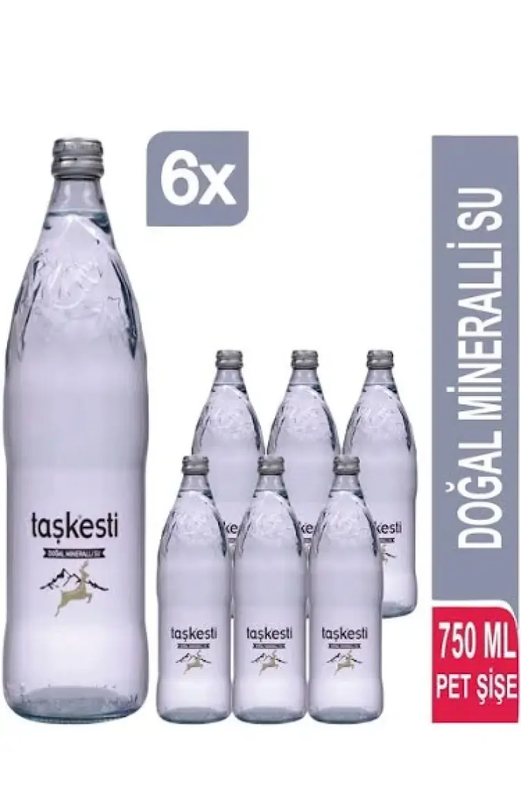Doğal Mineralli Su Cam Şişe 750 ml 12li