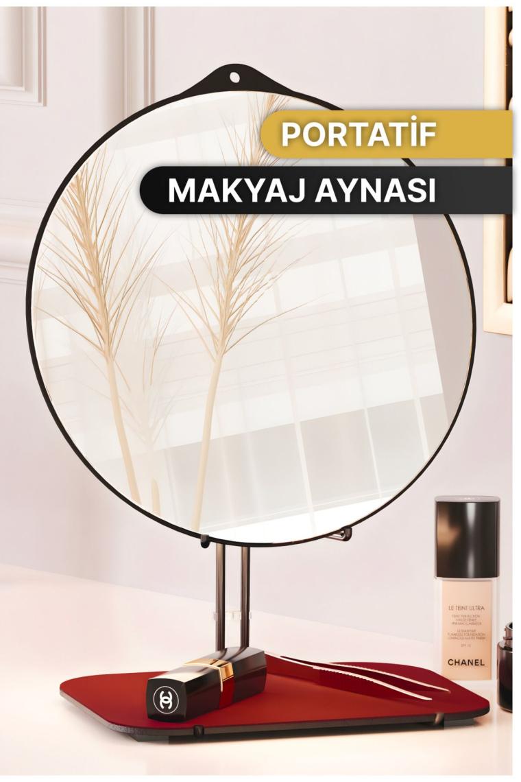Bino Makyaj Aynası Takı Kutusu Makyaj Standı Düzenleyici Organizer Kadife Şık Aynalı Takı Dolabı Takılık