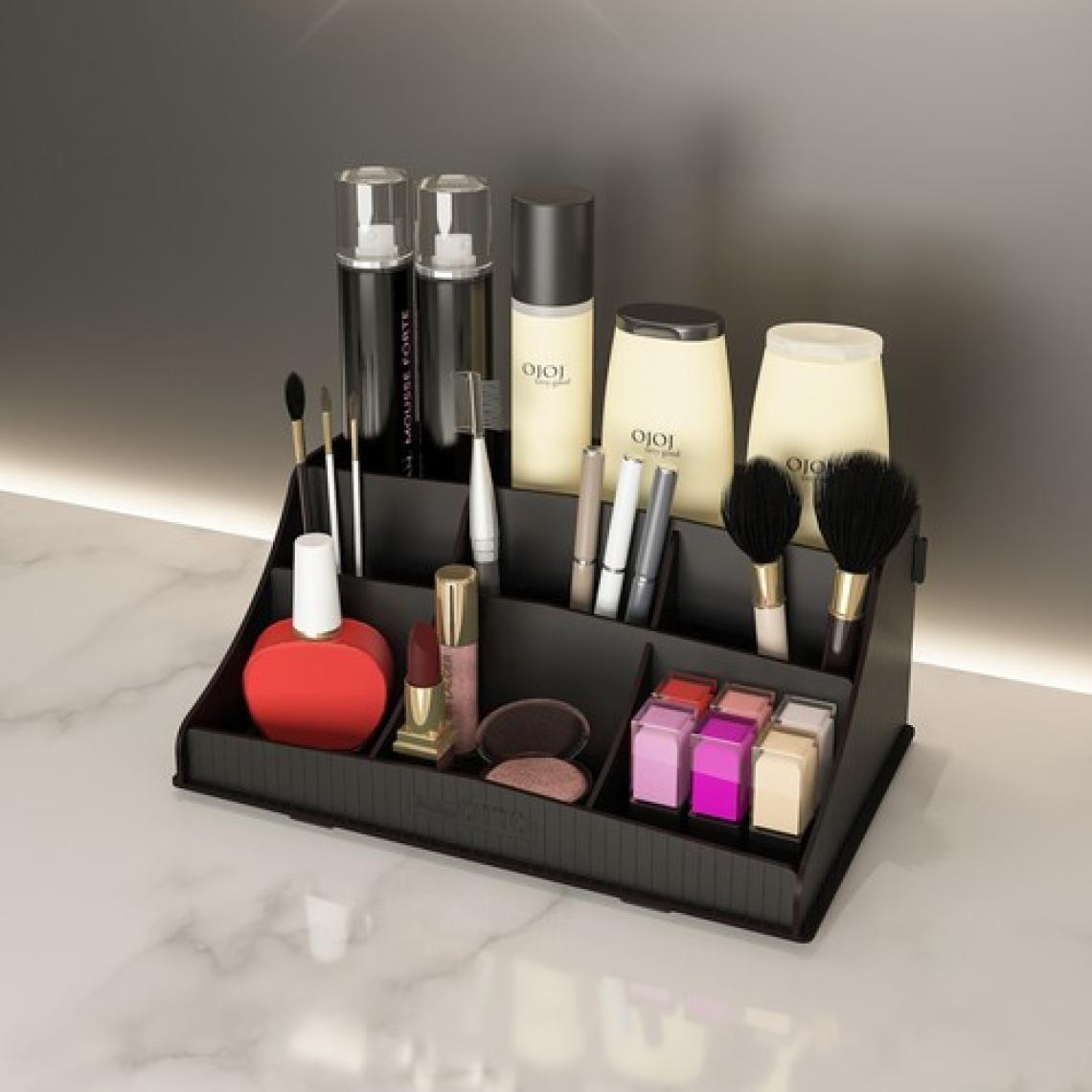 Design Otto Bella Small Ahşap Makyaj Takı Banyo Kozmetik Düzenleyici Organizer