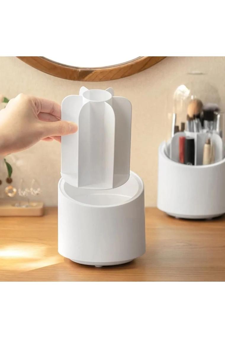 Apexel Deluxe Makyaj Fırçası ve Kozmetik Düzenleyici Şeffaf Kapaklı Hijyenik Organizer
