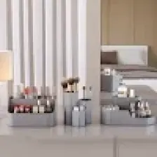 Apexel Makyaj Organizer Düzenleyici Fırçalık 3lü Set Gri