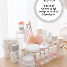 8 Bölmeli Çekmece Ve Dolap Içi Makyaj Kozmetik Düzenleyici Organizer