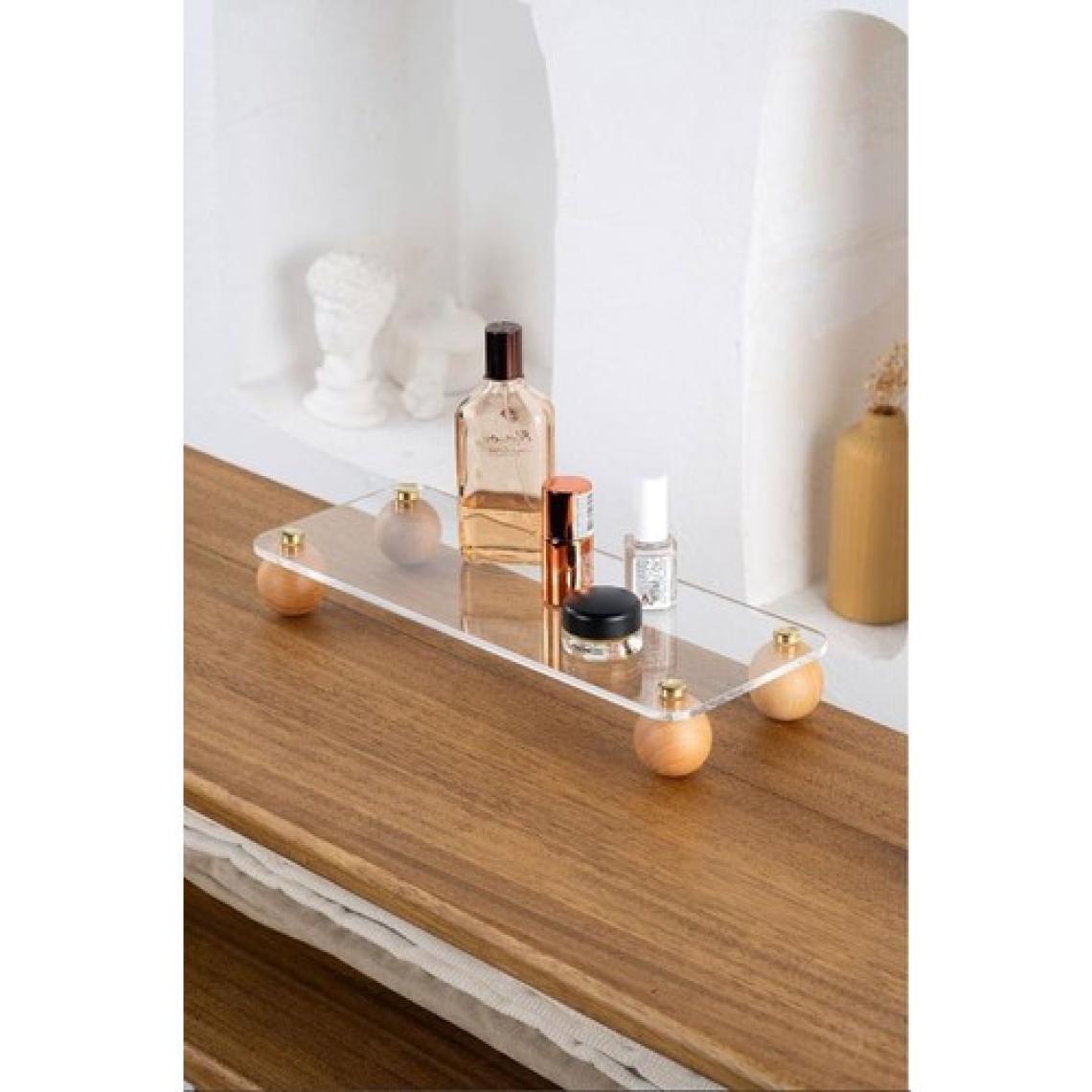 Hayveys Gold Dikdörtgen Ahşap Top Ayaklı Pinterest Şeffaf Organizer Düzenleyici Stant