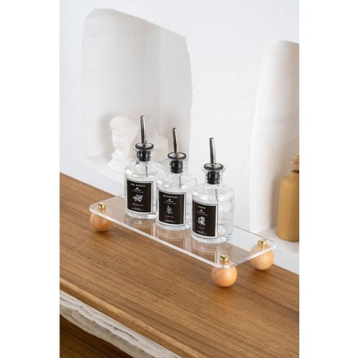 Hayveys Gold Dikdörtgen Ahşap Top Ayaklı Pinterest Şeffaf Organizer Düzenleyici Stant