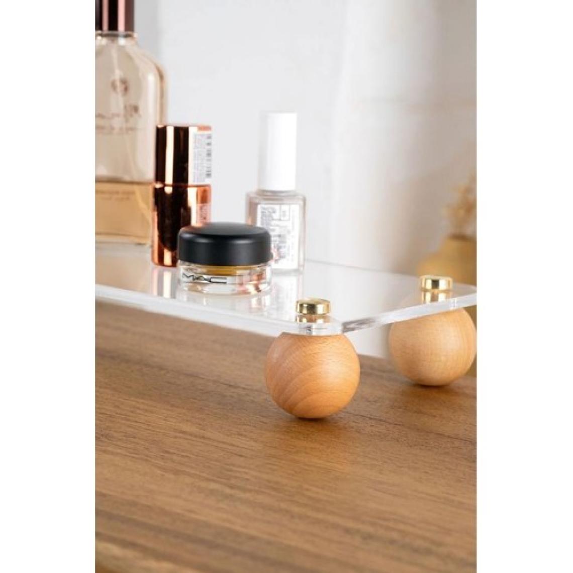 Hayveys Gold Dikdörtgen Ahşap Top Ayaklı Pinterest Şeffaf Organizer Düzenleyici Stant