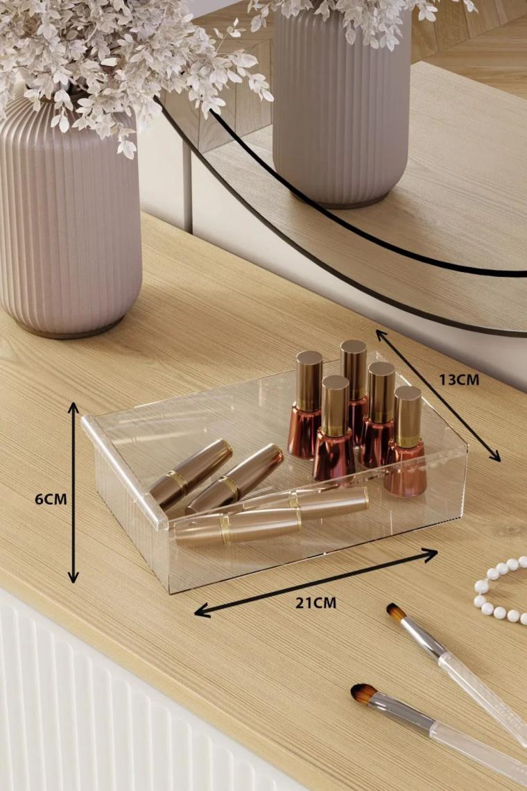 Şeffaf Çekmeceli Elegance Xl Makyaj Takı Kozmetik Parfüm Krem Serum Düzenleyici Organizer