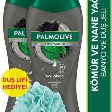  Body & Mind Kömür Ve Nane Yağı Banyo Ve Duş Jeli 500 ml x 2 Adet + Duş Lifi Hediye
