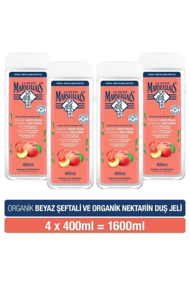 Beyaz Şeftali Ve Nektarin Nemlendirici Banyo Ve Duş Jeli 400 Ml X4