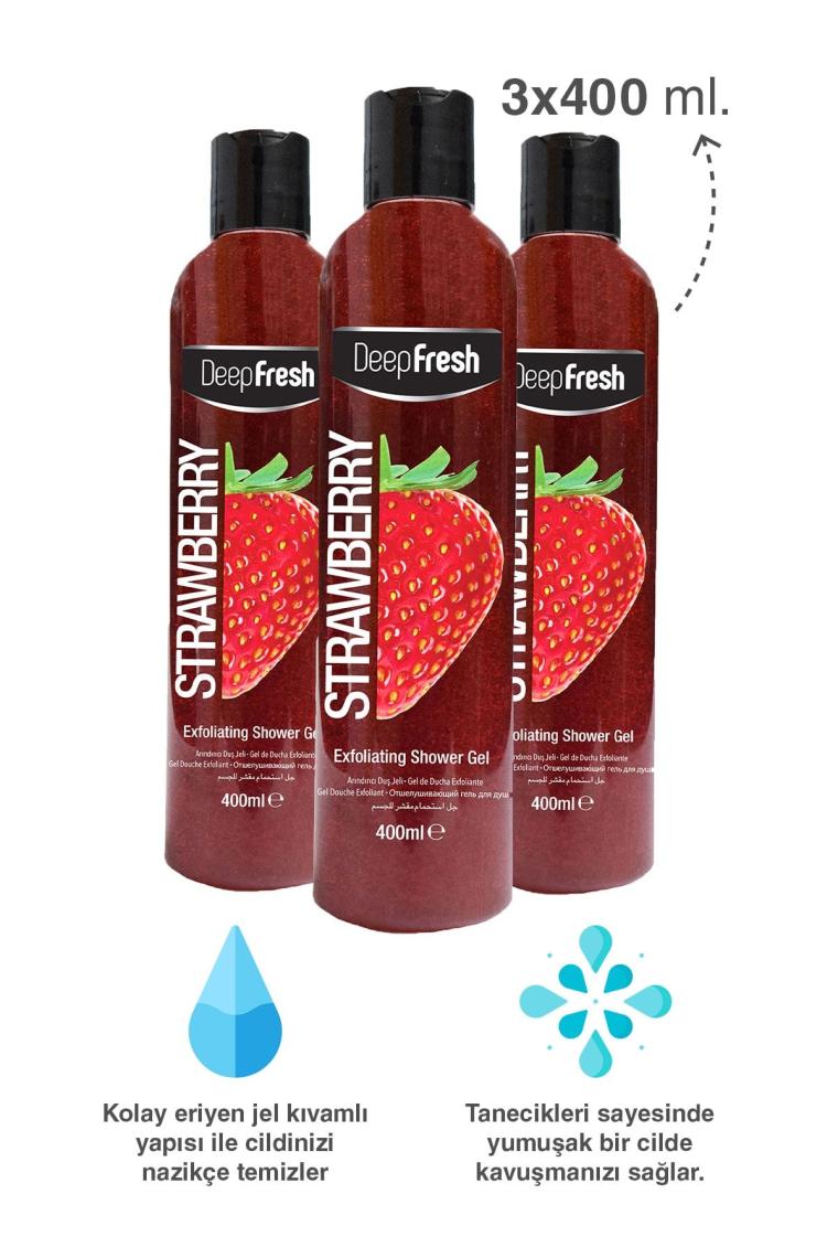 Arındırıcı Duş Jeli Çilek 3 X 400 Ml