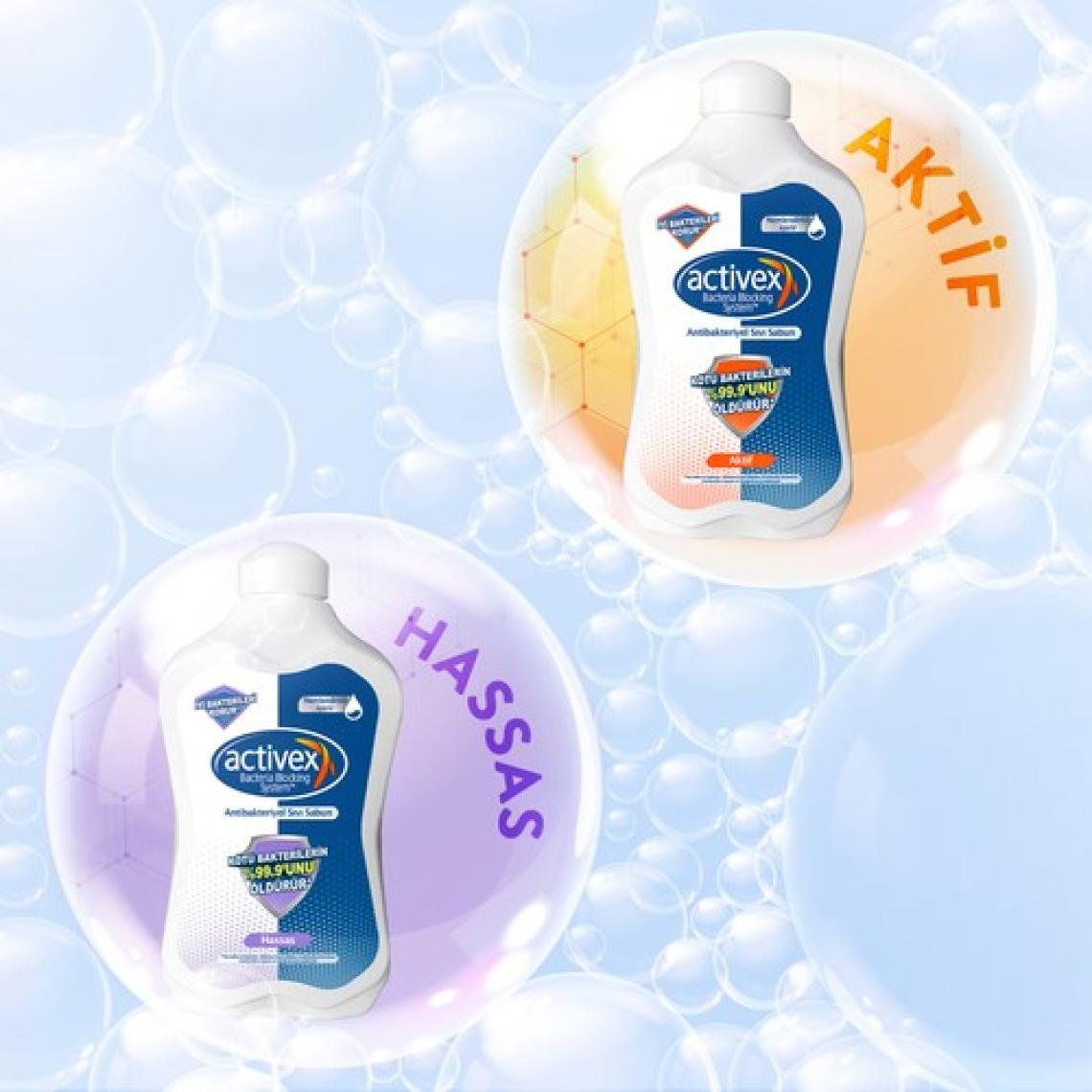 Activex Antiibakteriyel Sıvı Sabun Hassas 2x1.5 Lt + 500 ml