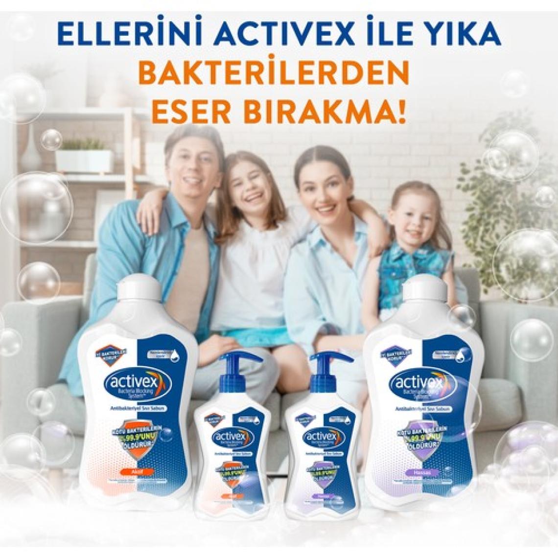 Activex Antiibakteriyel Sıvı Sabun Hassas 2x1.5 Lt + 500 ml