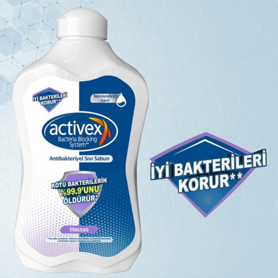 Activex Antiibakteriyel Sıvı Sabun Hassas 2x1.5 Lt + 500 ml