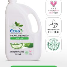 Sıvı Sabun, Organik & Vegan Sertifikalı, Ekolojik, Hipoalerjenik, Aloe Vera, 2500ml