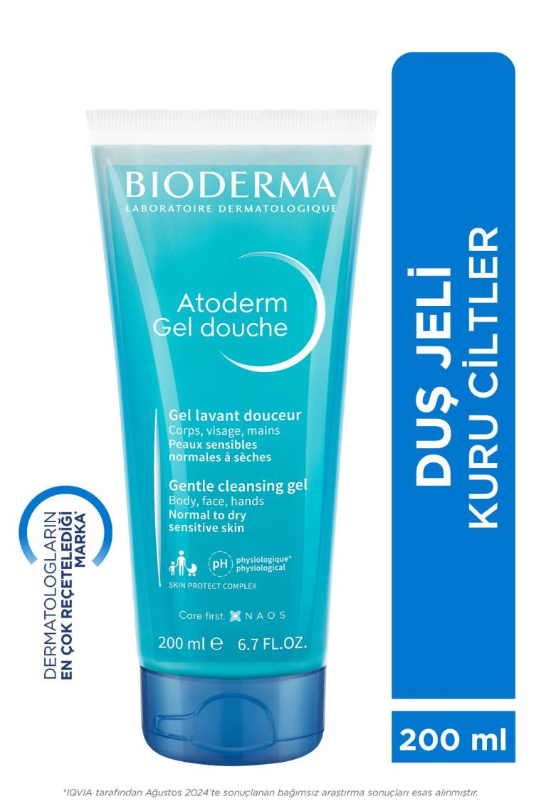 Atoderm Shower Gel Kuru Ciltler için Nemlendirici Duş Jeli Bebek Çocuk Yetişkin 200 ml