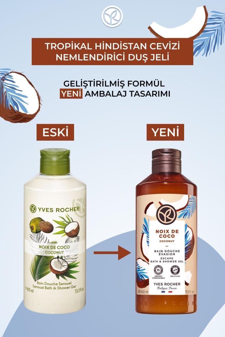 Nemlendirici Duş Jeli - Tropikal Hindistan Cevizi - 400ml-45966