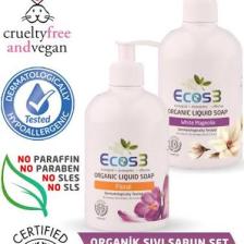 Ecos3 Organik Sıvı Sabun Floral + Beyaz Manolya 500 ml x 2