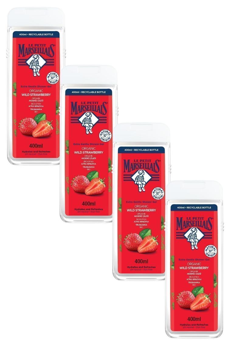 Akdeniz Çileği Nemlendirici Banyo Ve Duş Jeli 400ml X 4 Adet