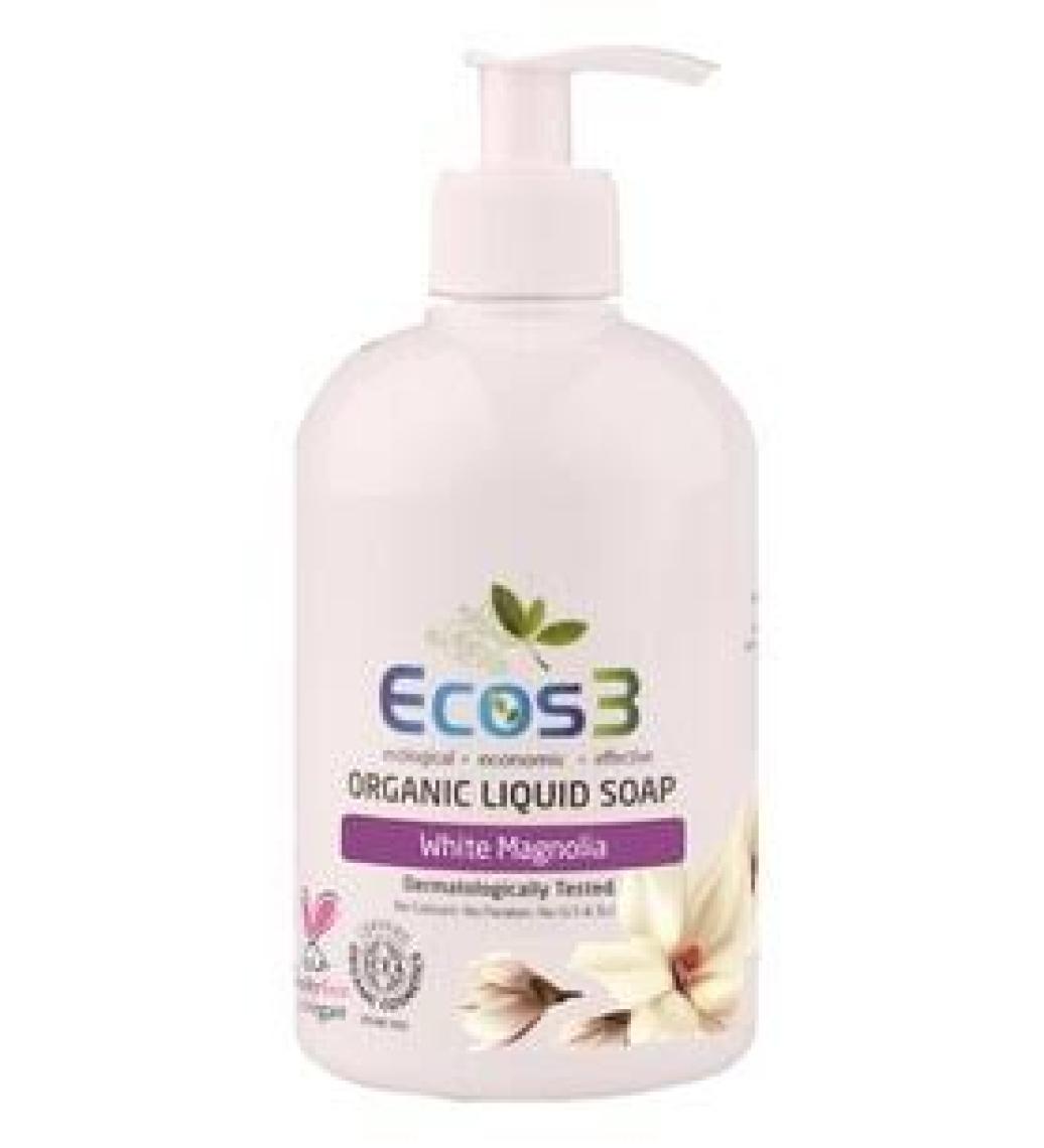 Ecos3 Organik Sıvı Sabun Aloevera + Beyaz Manolya 500 ml x 2