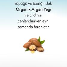 Organik Duş Jeli, Vegan Sertifikalı, Arındırıcı, Tazeleyici, Hipoalerjenik, Argan Yağı, 300 ml
