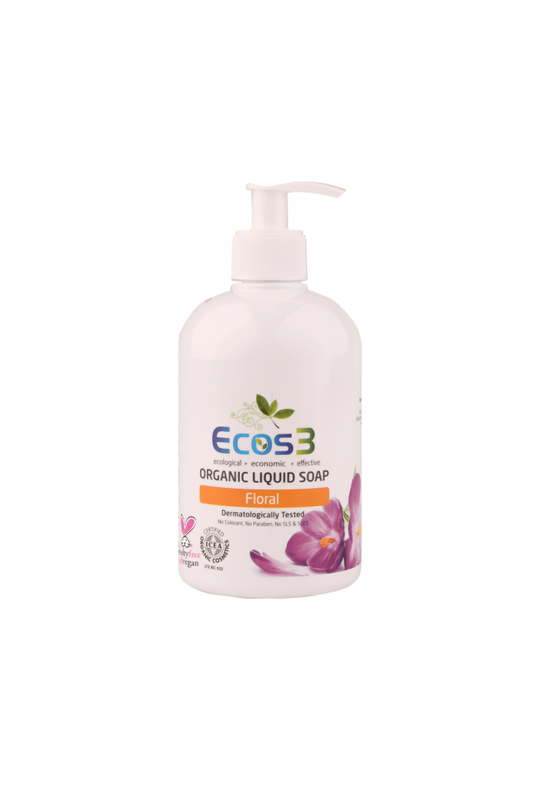 Sıvı Sabun, Organik & Vegan Sertifikalı, Ekolojik, Hipoalerjenik, Floral, 500ml