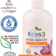 Sıvı Sabun, Organik & Vegan Sertifikalı, Ekolojik, Hipoalerjenik, Floral, 500ml