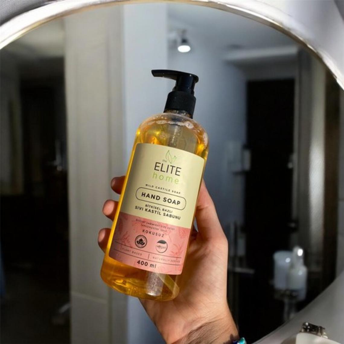 The Elite Home Bitkisel Bazlı ve Vegan Sertifikalı Sıvı El Sabunu 400 ml ,kokusuz