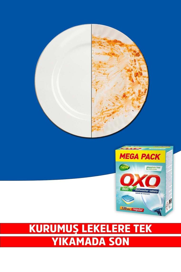 Oxo Bulaşık Makinesi Tableti Mega Paket Deterjan 360 Tablet Hepsi Bir Arada (3X120)