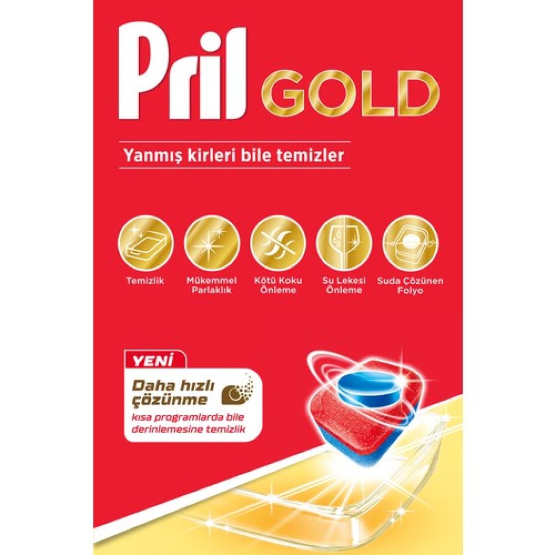 Pril Gold 30 Yıkama Bulaşık Makinesi Deterjanı Tableti