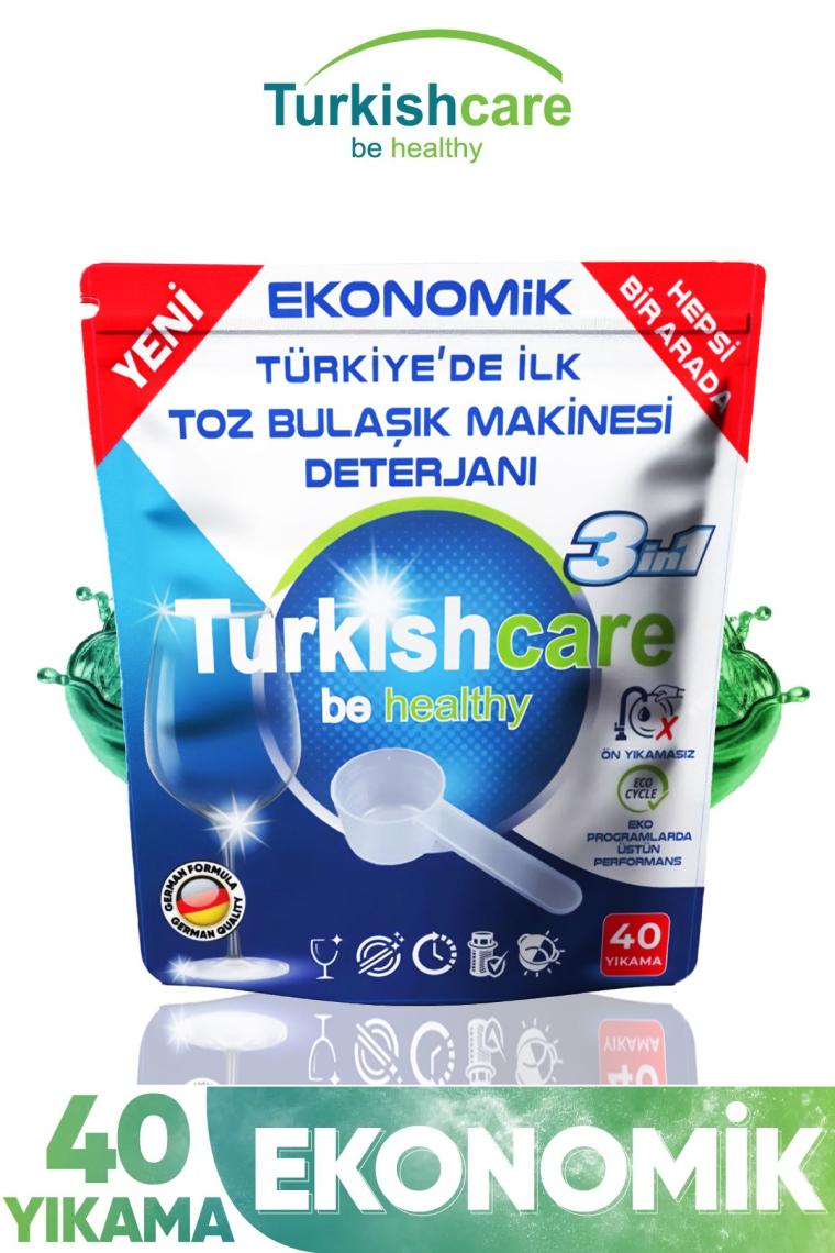 Ekonomik Hepsi Bir Arada Bulaşık Makinesi Tablet Deterjanı Toz 40 Yıkama