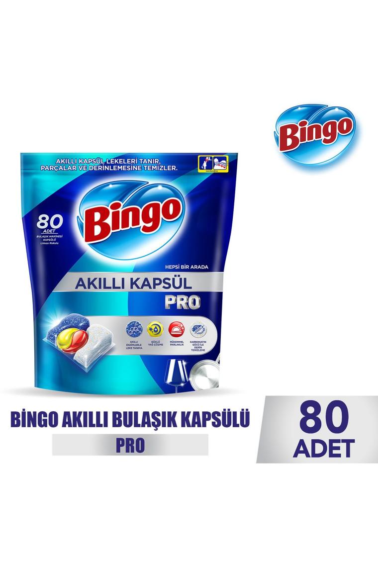 Bingo Akıllı Kapsül Pro Bulaşık Makinesi Deterjanı Tableti 80 Adet