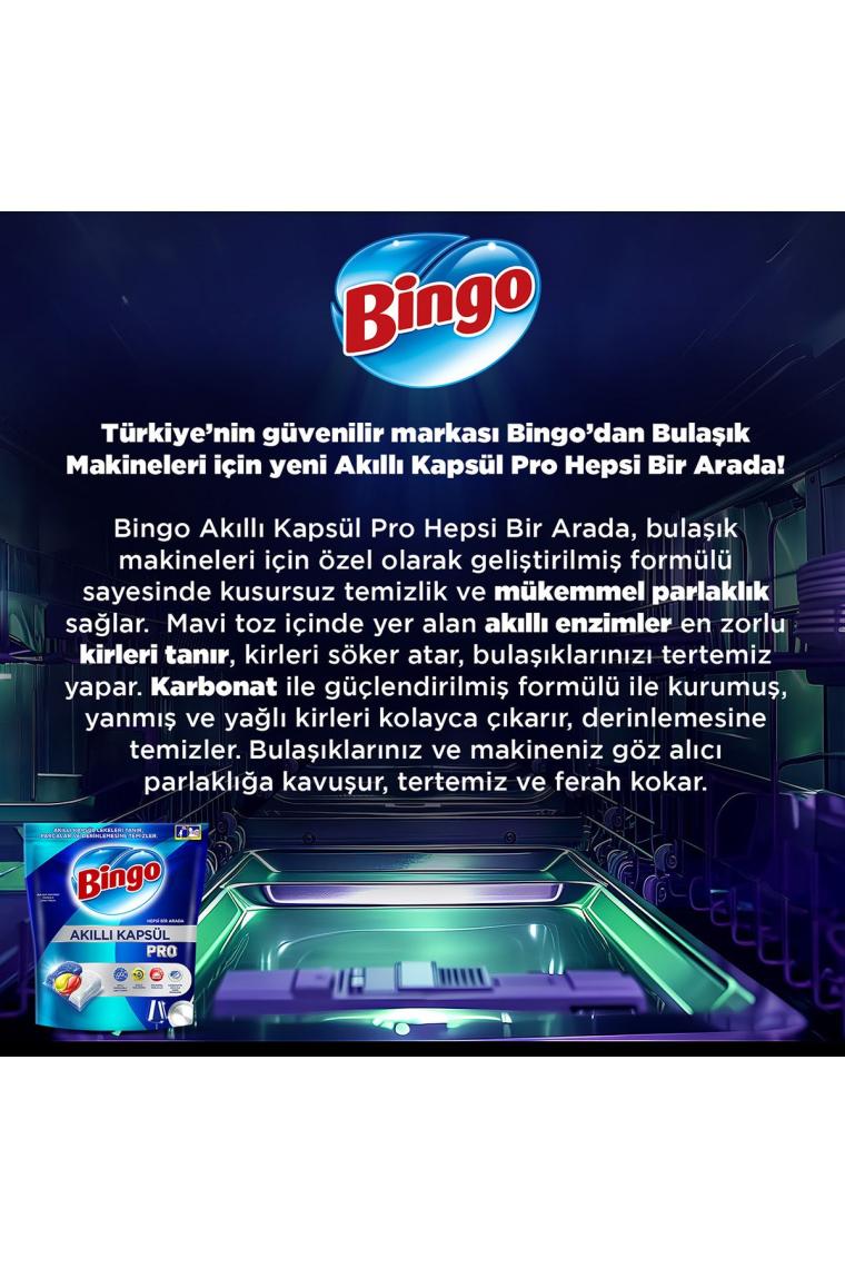 Bingo Akıllı Kapsül Pro Bulaşık Makinesi Deterjanı Tableti 80 Adet