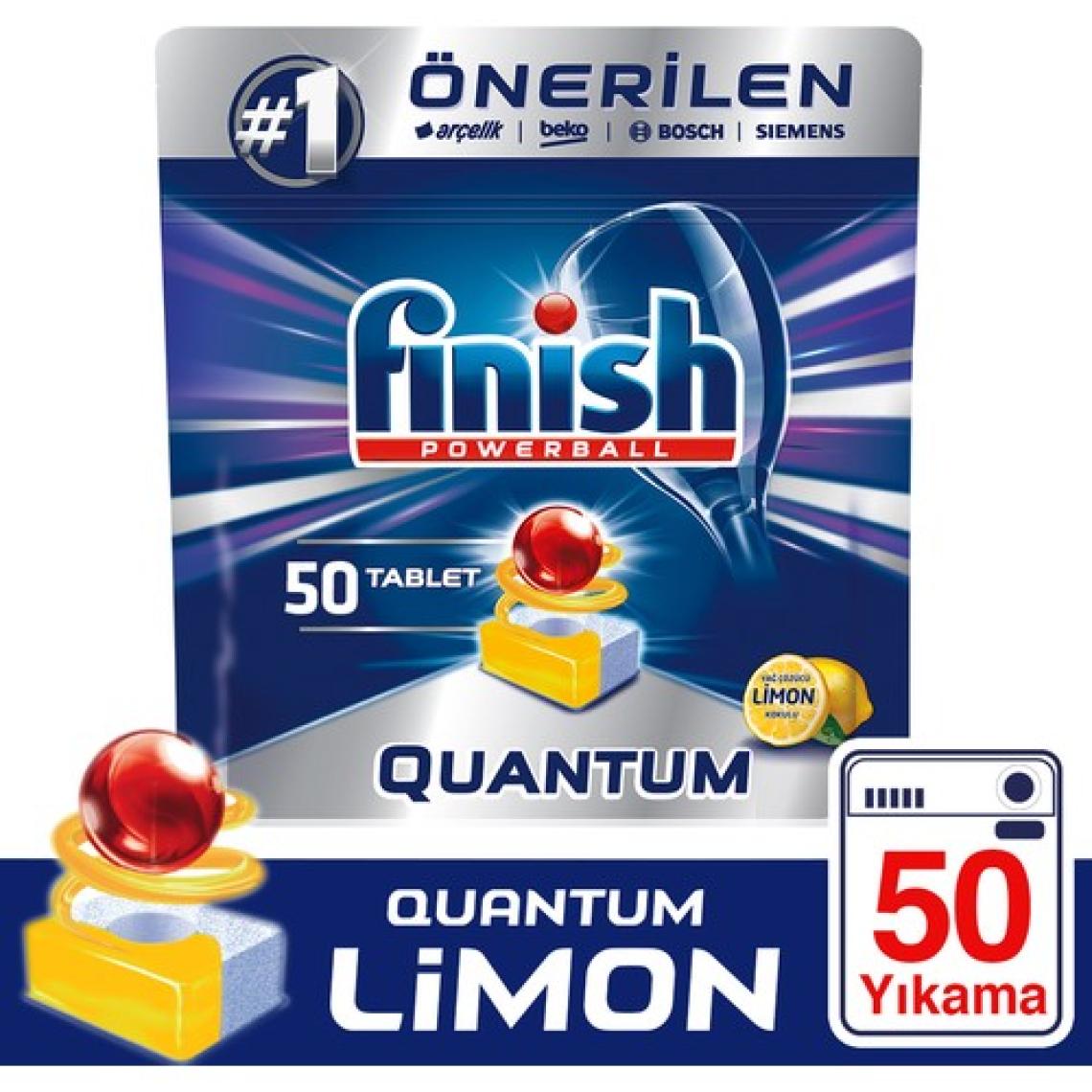 Finish Quantum Limon Bulaşık Makinesi Tableti 50'li