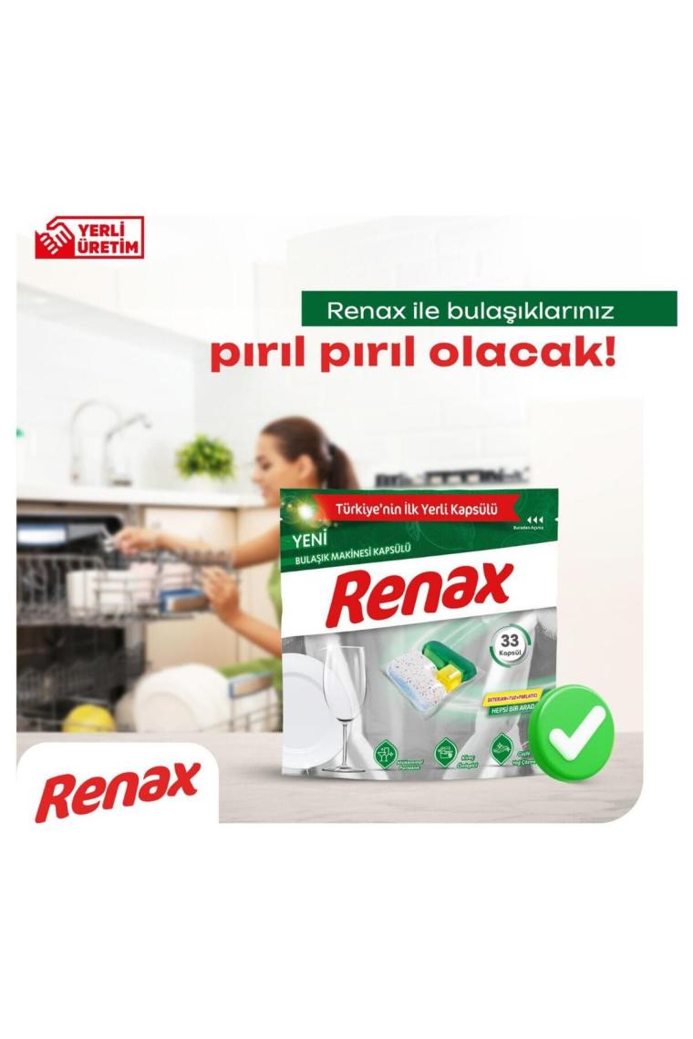 RENAX Bulaşık Makinesi Kapsülü Hepsi Bir Arada 44 Lü