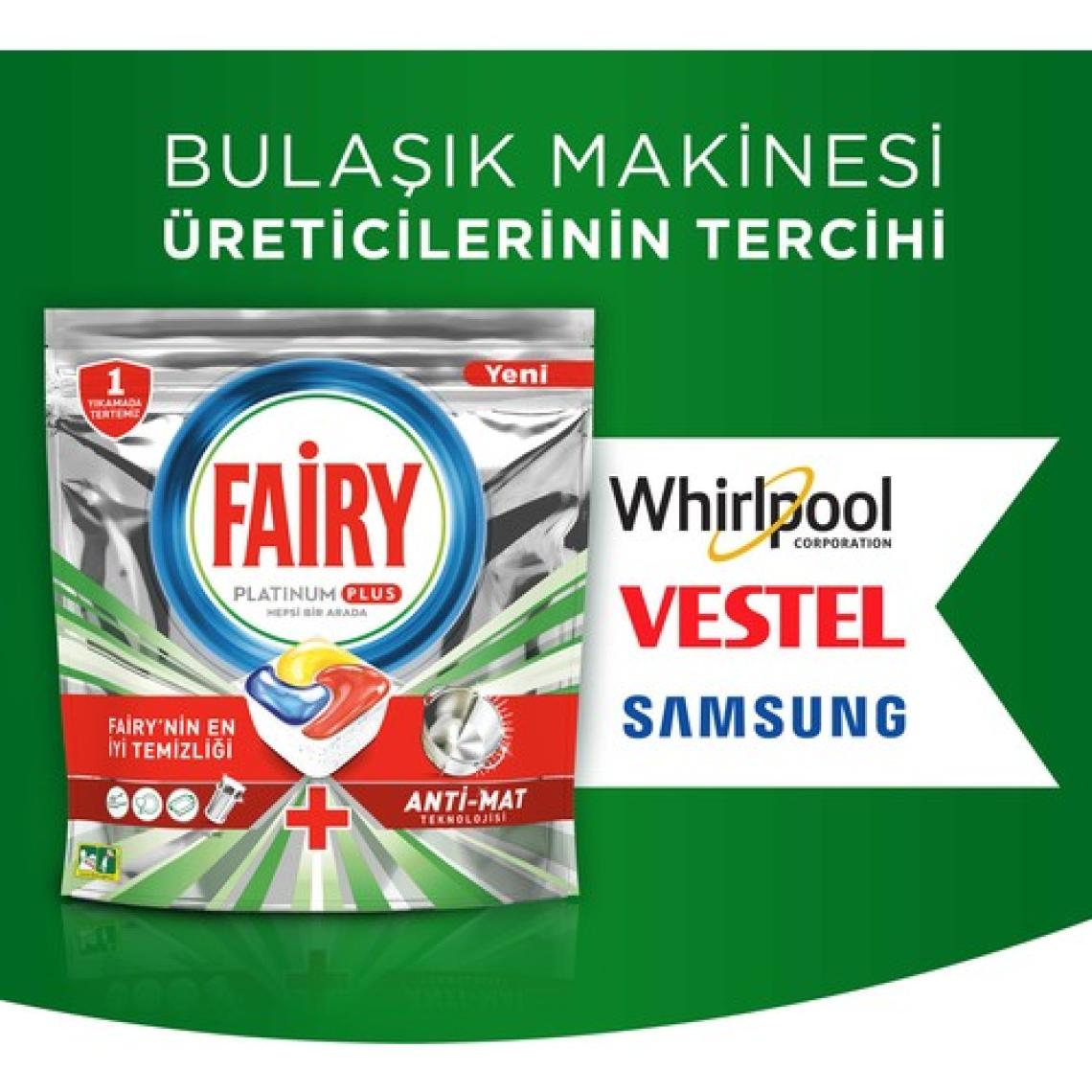 Fairy Platinum Plus Bulaşık Makinesi Deterjanı Tableti / Kapsülü 60 Yıkama