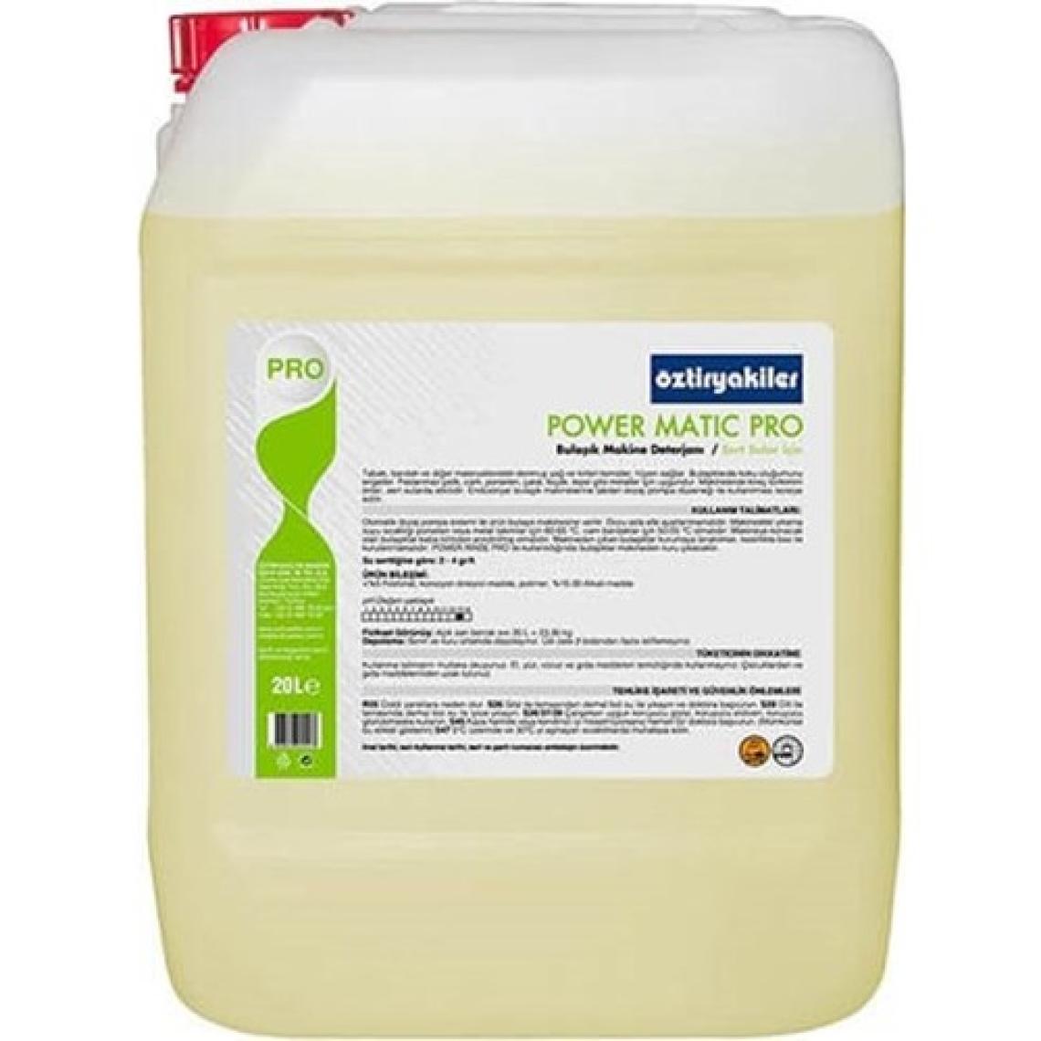 Öztiryakiler Bulaşık Makinesi Deterjanı Power Matic Pro 20 Lt