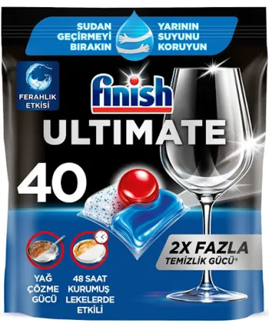 Finish Quantum Ultimate Bulaşık Makinesi Deterjanı Tableti / Kapsülü 40 Yıkama
