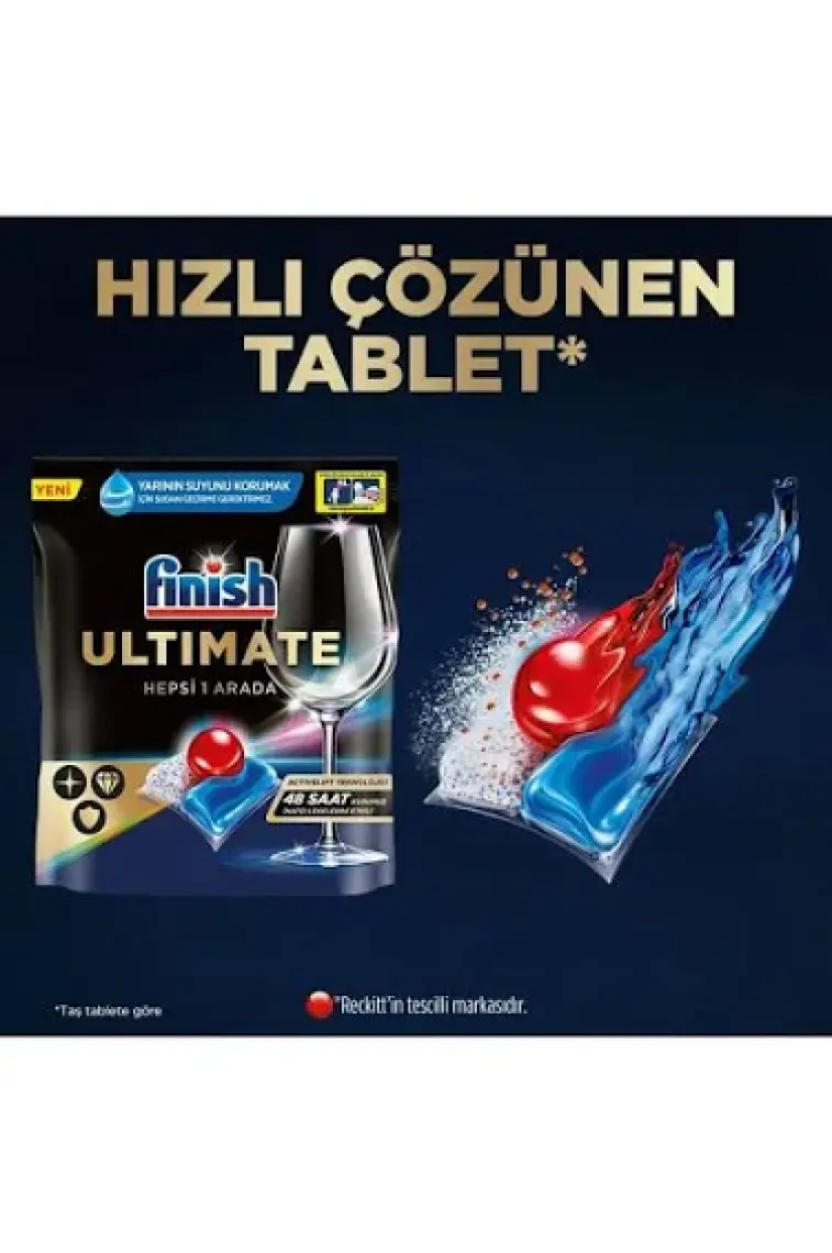 Finish Quantum Ultimate Bulaşık Makinesi Deterjanı Tableti / Kapsülü 40 Yıkama