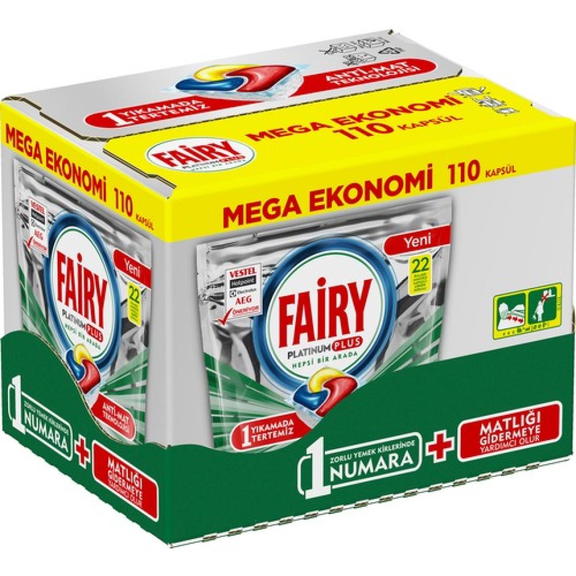 Fairy Platinum Plus 110 Yıkama Bulaşık Makinesi Deterjanı Tableti / Kapsülü