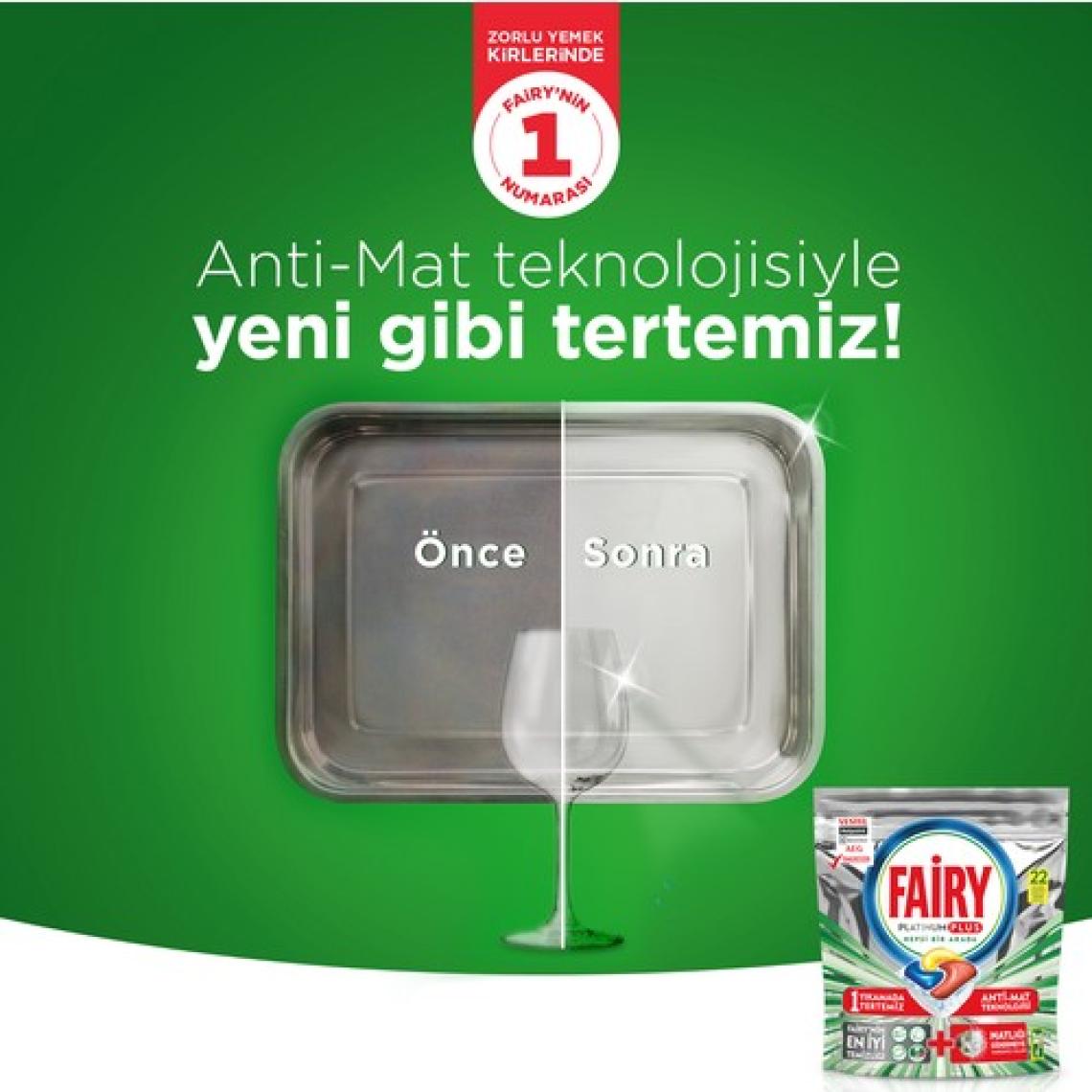 Fairy Platinum Plus 110 Yıkama Bulaşık Makinesi Deterjanı Tableti / Kapsülü