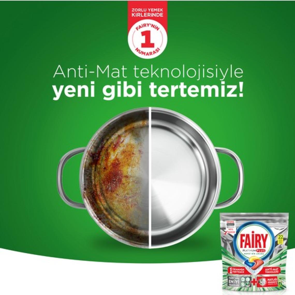 Fairy Platinum Plus 110 Yıkama Bulaşık Makinesi Deterjanı Tableti / Kapsülü