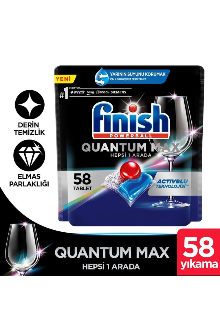 Finish Quantum Max Bulaşık Makinesi Tableti 58'li
